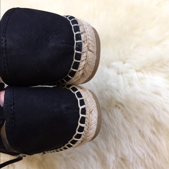 Frye Leo Perforated Ankle Wrap Espadrille Flats - Picture 4 of 8